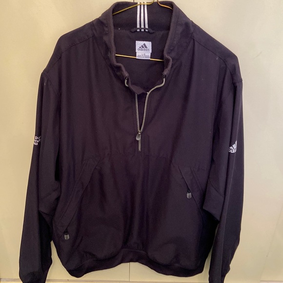 adidas Other - Mens Vintage Black 1/4 zip Adidas’s Climashell Wind size Large